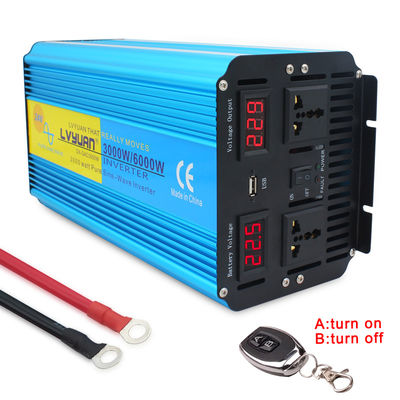 kwaliteit  For Air Conditioning 3000W/6000W Power Inverter Pure Sine Wave 12V DC To AC 220V Function Car Inverter Solar Pump Pump Drill Using fabriek